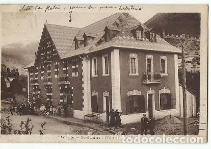 Postais: ANTIGUA POSTAL SALARDU HOTEL LA CREU VALLE DE ARAN ESPA&Ntilde;A ESCRITA 1930 FOTO M SOLE