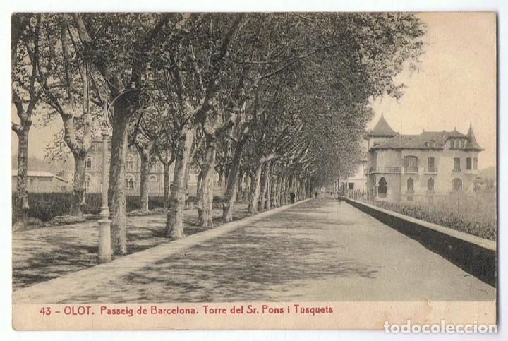 Postales: POSTAL OLOT PASSEIG DE BARCELONA - Foto 1