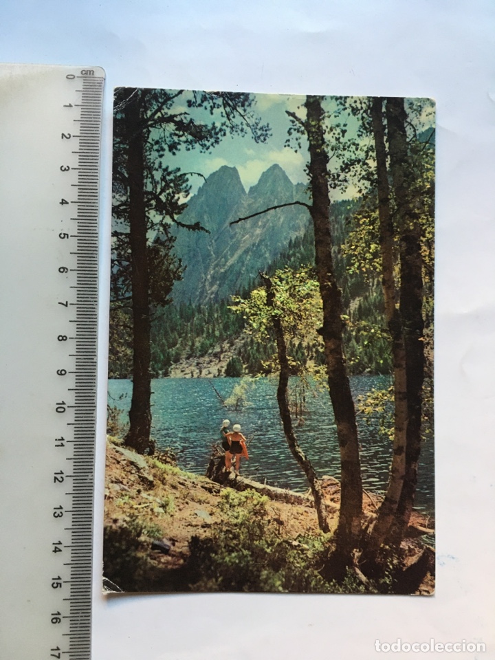 Postales: POSTAL. LAGO SAN MAURICIO Y ELS ENCANTS. FOTOG. CAMPA&Ntilde;A Y PUIG FERRAN.