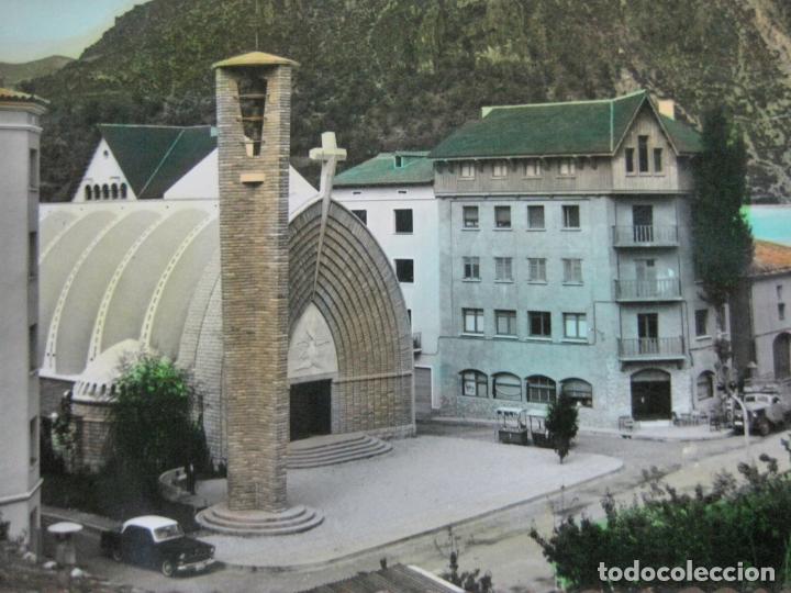 Postales: PONT DE SUERT-FACHADA Y PLAZA DE LA IGLESIA-SICILIA EDICIONES-27-POSTAL ANTIGUA-(74.417)