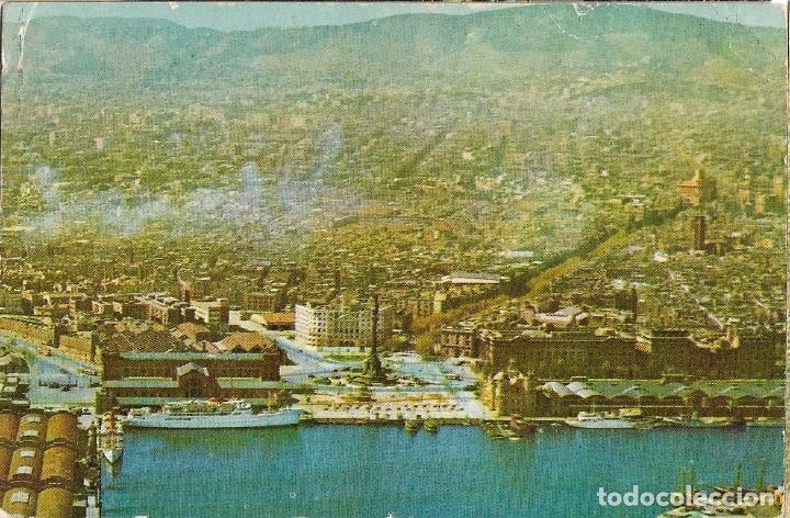 Postkarten: Puerto de Barcelona. Circulada. A&ntilde;o 1960