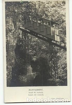 Postales: ANTIGUA POSTAL MONTSERRAT DETALL DEL VIADUCTE FOTO ZERKOWITZ