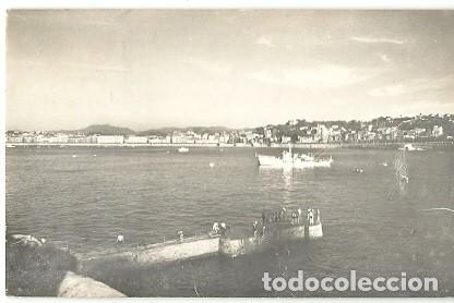 Postales: ANTIGUA POSTAL N&ordm; 41 SAN SEBASTIAN VISTA PARCIAL DE LA BAHIA FOTO A ABADAL