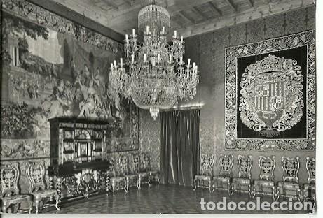 Postales: ANTIGUA POSTAL 9 PALACIO PERELADA SALON PRINCIPAL FOTO MELI
