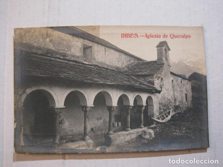 Postcards: RIBES-IGLESIA DE QUERALPS-FOTOGRAFICA-POSTAL ANTIGUA-(74.710)