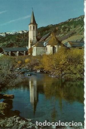 Postales: POSTAL A COLOR 5068 PIRINEOS DE LERIDA EL VALLE DE ARAN SANTUARIO DE MONTGARRI REFLEJADO EN LE RIO N