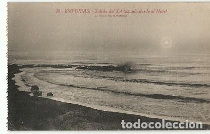 Postkarten: ANTIGUA POSTAL 20 EMPURIAS SALIDA DEL SOL TOMADA DESDE EL HOTEL L ROISIN