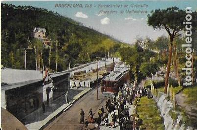 Cartoline: Barcelona 145. Ferrocarriles de Catalu&ntilde;a. Apeadero de Vallvidrera.