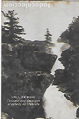 Postales: Vall de Bohi. Cascata que desaigue al estany de Llebreta