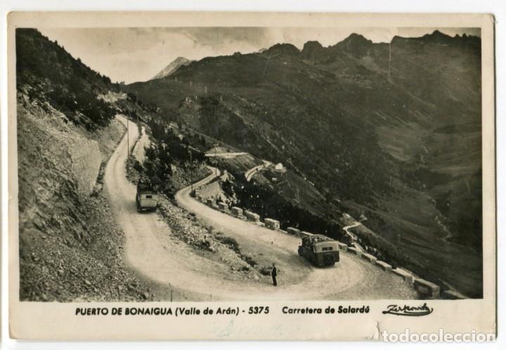 Postales: a00165 port de la bonaigua carratera de salardu zerkowitz n&ordm;5375 coche bus