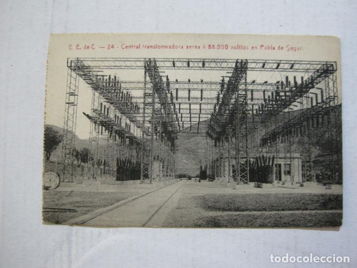 Postales: POBLA DE SEGUR-CENTRAL TRANSFORMADORA-ATV-24-A.T.V.-POSTAL ANTIGUA-(75.410)