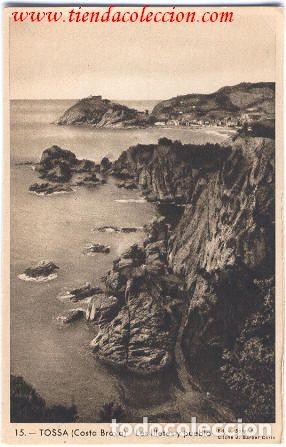 Postales: Tossa.- Les Illetes y pueblo