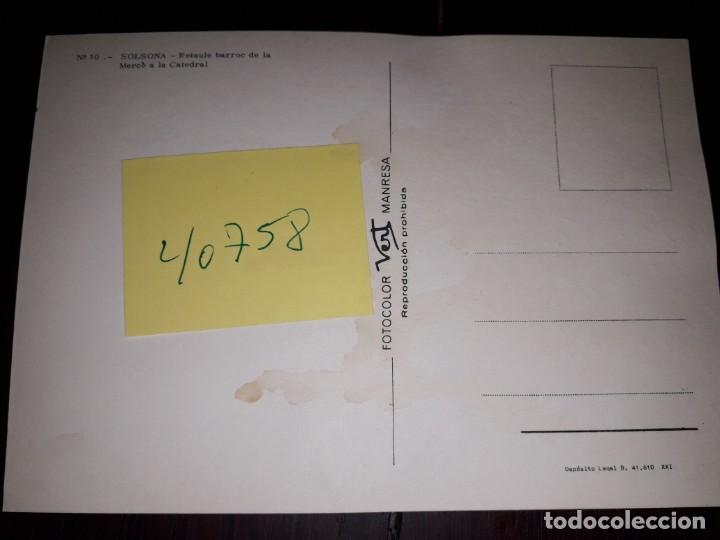 Postales: N&ordm; 40758 POSTAL SOLSONA CATEDRAL LERIDA - Foto 2