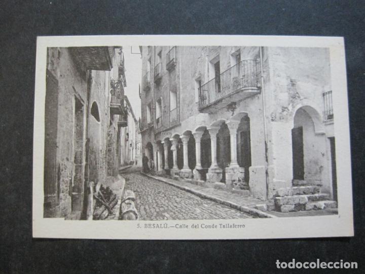 Postales: BESALU-CALLE DEL CONDE TALLAFERRO-POMPEYO PRAT-5-POSTAL ANTIGUA-(75.628)