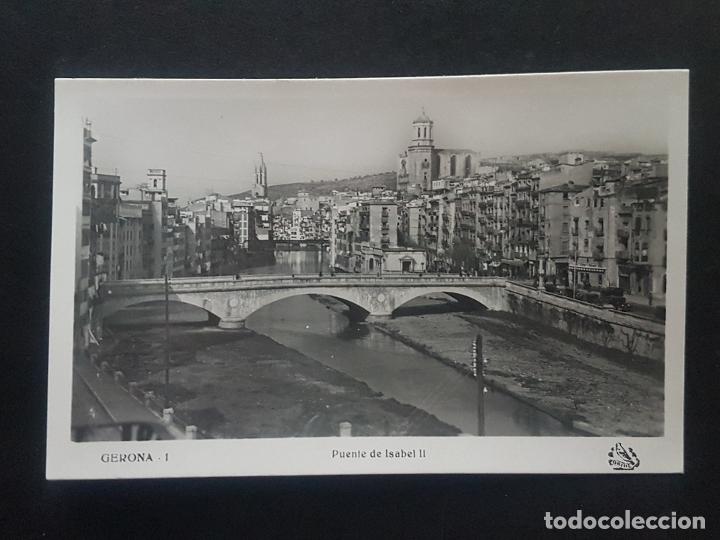 Postales: GERONA PUENTE DE ISABEL II - Foto 1
