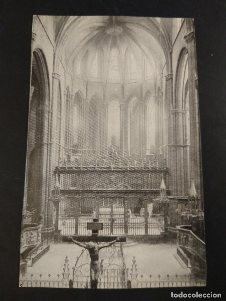 Postales: Tortosa. Interior de la Catedral Cartela pegada en el reverso. Sin circular.