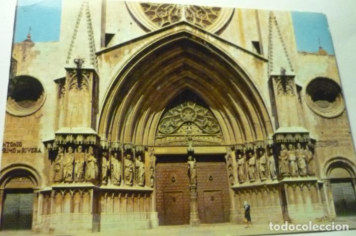 Postales: POSTAL TARRAGONA CATEDRAL PUERTA CIRCULADA - Foto 1