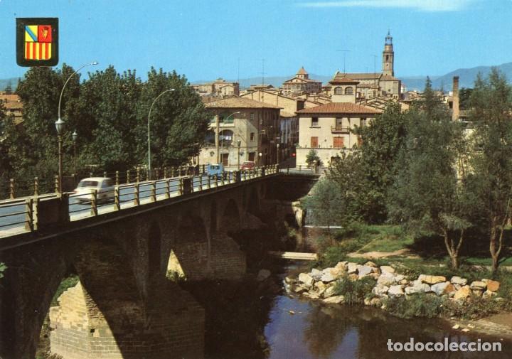 Cartes Postales: M00010 3985 manlleu puente sobre el rio ter y vista parcial 1968 escudo de oro n&ordm;3985 seat 850