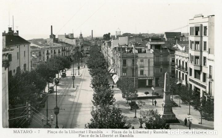 Postcards: A00022 mataro plaza de la libertad y rambla minerva n&ordm;7 fotogr&aacute;fica