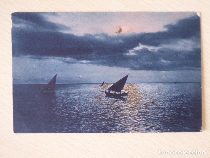 Postcards: Postal-Embarcaciones vela y reflejos dorados sobrepuestos a imagen, CCM-Edizioni d'Arte n&uacute;mero 2255