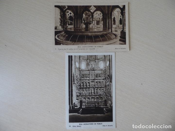 Postales: Postal Poblet-Monasterio- Lote de 2 postales del Monasterio de Poblet (n&uacute;m. 7 y 19), MB