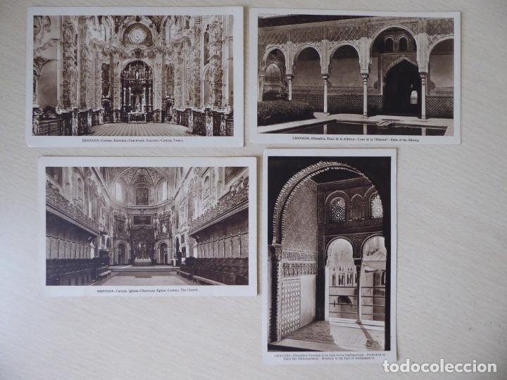 Cartes Postales: Postal Granada- Alambra. Cartuja y Alhambra. Lote de 4 postales, L. Rois&iacute;n