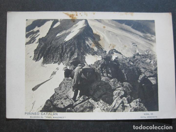 Postales: PIRINEO CATALAN-BAJANDO EL PASO MAHOMET-ZERKOWITZ FOTO-88-POSTAL ANTIGUA-(76.051)