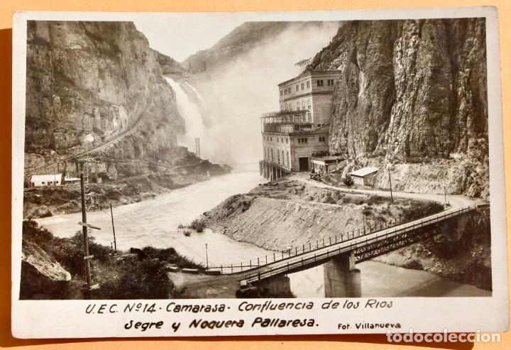 Postales: CAMARASA - U.E.C. N&ordm; 14 - CONFLUENCIA DE LOS RIOS SEGRE Y NOGUERA PALLARESA - FOT.VILLANUEVA