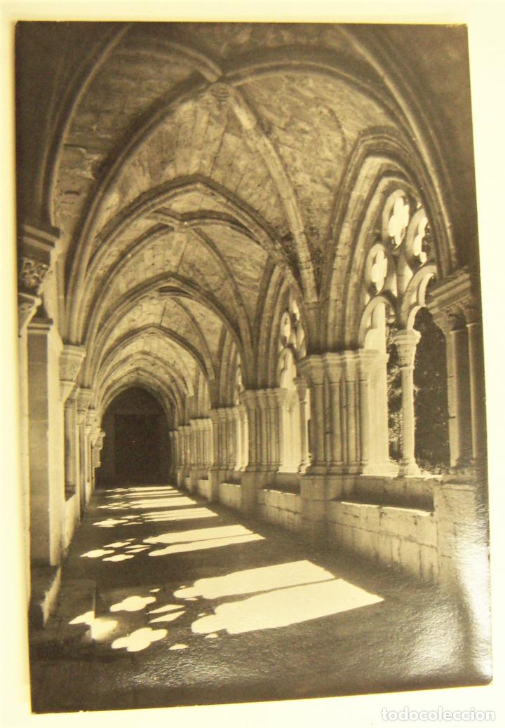 Postales: POSTAL DEL REAL MONASTERIO DE POBLET VISTA PARCIAL DEL CLAUSTRO G&Oacute;TICO circulada