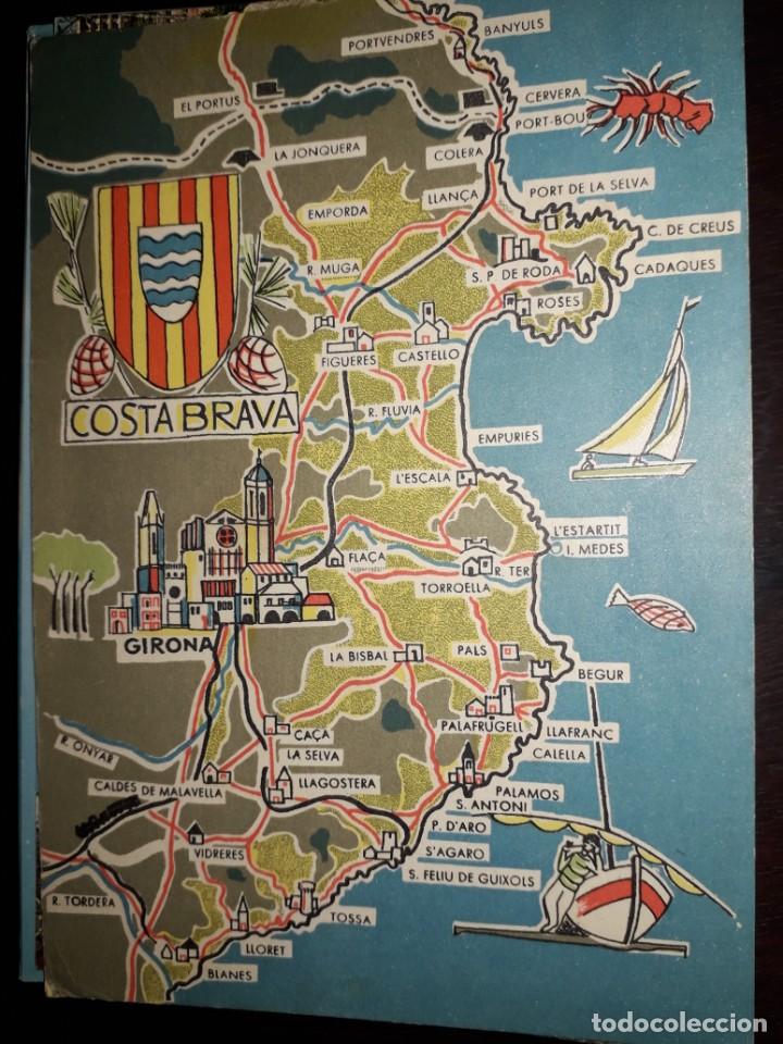 Postales: N&ordm; 41644 POSTAL COSTA BRAVA GERONA MAPA - Foto 1