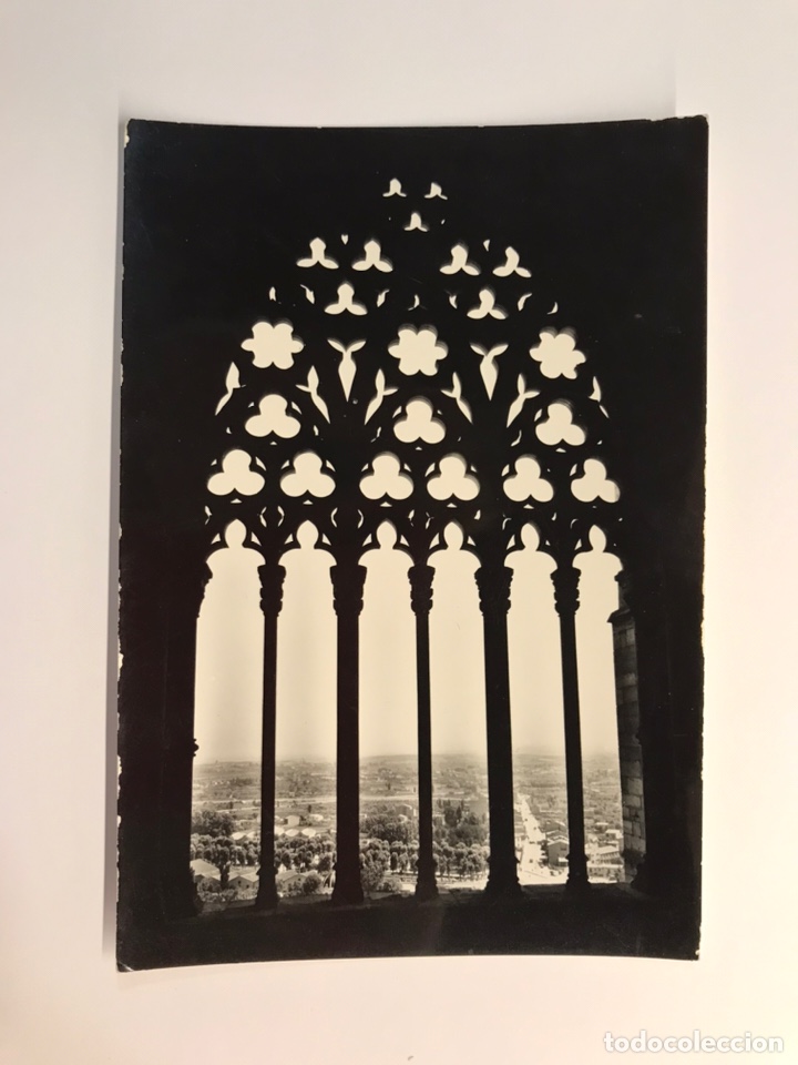 Postales: LERIDA. Postal No.35, Ventanal de la Seo Antiguo. Edic., Soberanas (a.1963) Dedicada...