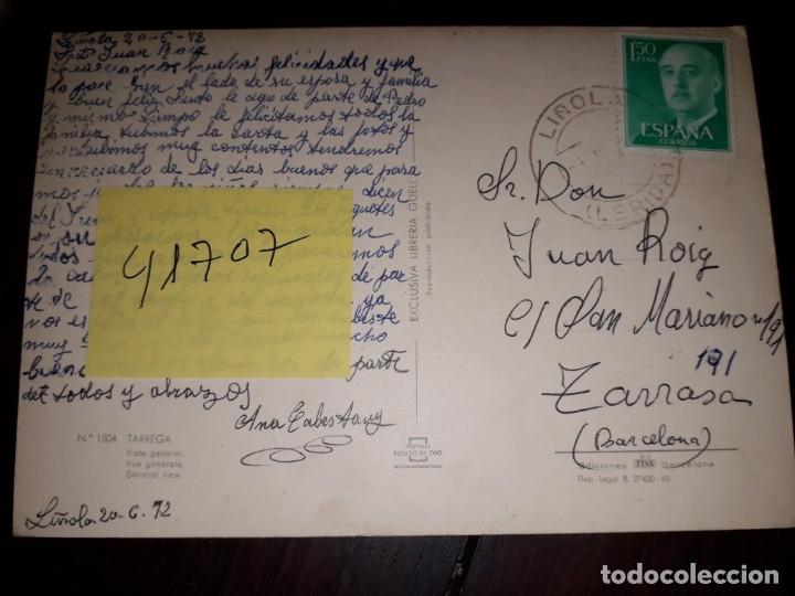 Postales: N&ordm; 41707 POSTAL TARREGA LERIDA - Foto 2