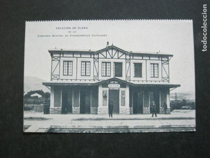Cartes Postales: OLESA-ESTACION DE OLESA-COMPA&Ntilde;IA FERROCARRILES CATALANES-ED&middot;T.G. IBERIA-POSTAL ANTIGUA-(76.633)