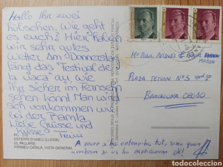 Postales: Postal Esterri Daneu , circulada. - Foto 2
