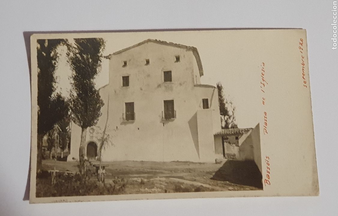 Postkarten: POSTAL FOTOGRAFICA - BASS&Oacute;LS - PLASSA DE L'ESGLESIA. CASTELLFOLLIT DE RIUBREG&Oacute;S.