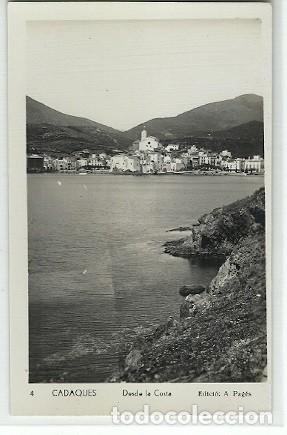 Postales: ANTIGUA POSTAL 4 CADAQUES DESDE LA COSTA EDICIO A PAGES