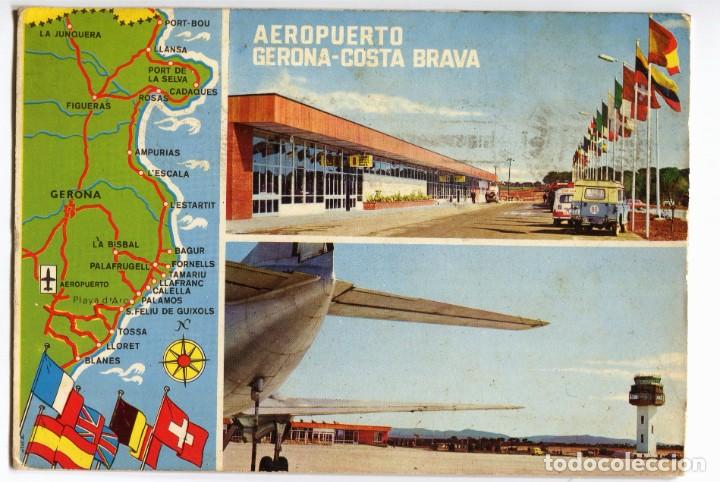 Cartes Postales: m00876 Aeropuerto Gerona Costa Brava 1967 Efa N&ordm;505 circulada