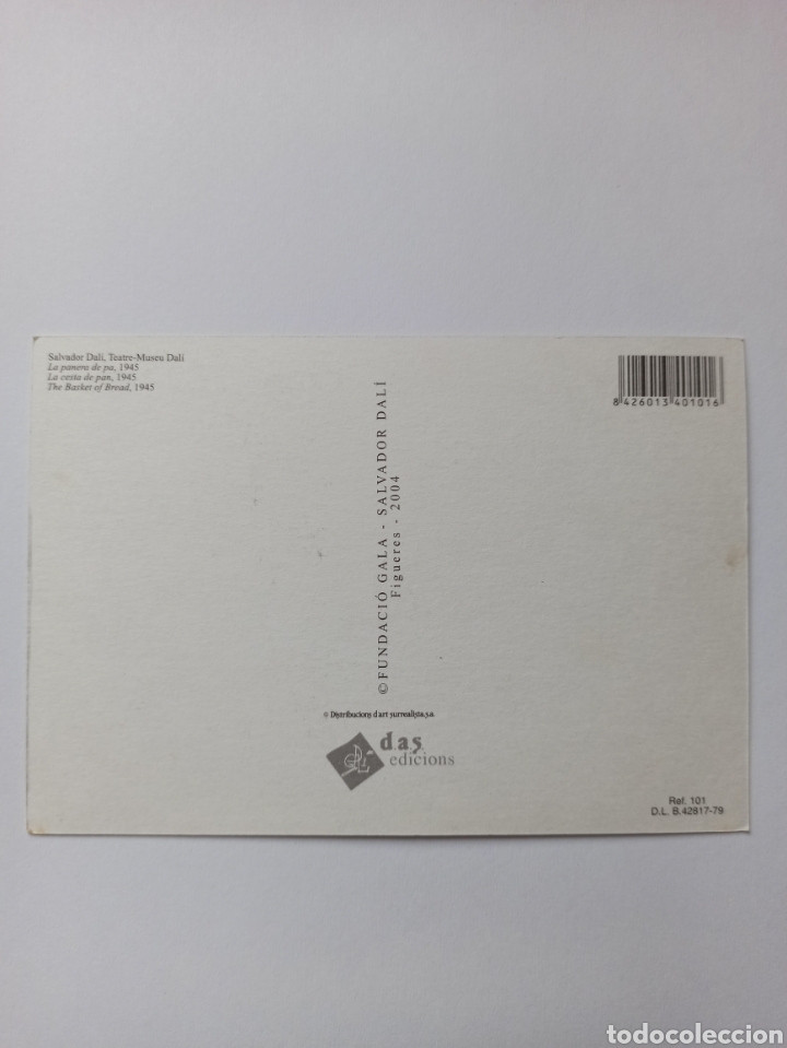 Postales: Postal museo Dal&iacute;, (cesta de pan) , Figueras - Foto 2