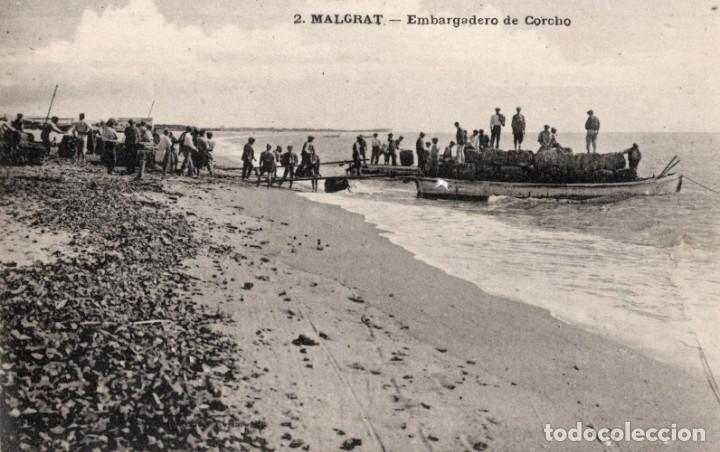 Postales: malgrat. 2 embarcadero de corcho. sampere - Foto 1