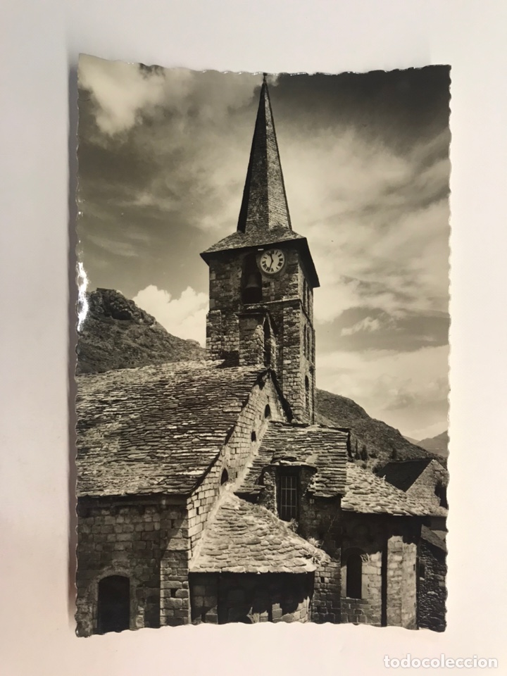 Postales: VALLE DE ARAN (Lerida) Postal No.353, Bosost. Absides y Campanario de la Iglesia Siglo XII,