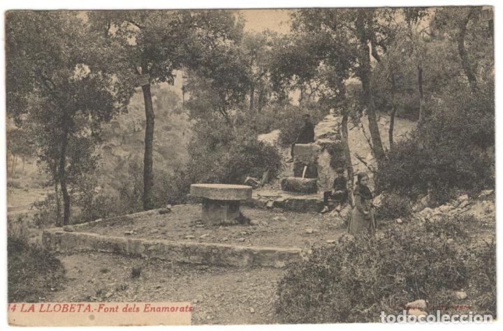 Postales: LA LLOBETA.- FONT DELS ENAMORATS L.ROISIN N&ordm; 14. sin circular.