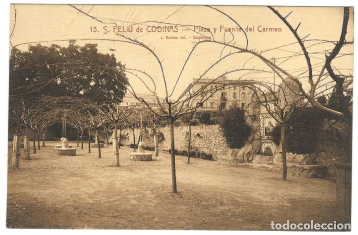 Cartoline: S. FELIU DE CODINAS - PLAZA Y FUENTE DEL CARMEN. N&ordm; 13 L.ROISIN