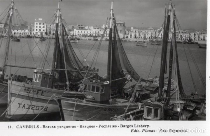 Postales: cambrils. 14 barcas pesqueras. raymond - Foto 1