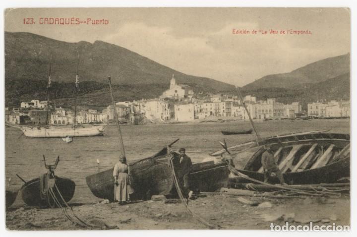 Postkarten: a05896 cadaques puerto la veu de l'emporda n&ordm;123 circulada 1902