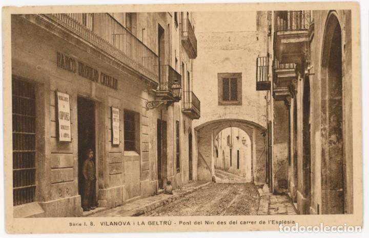 Cartoline: a05908 vilanova i la geltru pont del nin des del carrer de l'esglesia artigues n&ordm;8 serie 1 sc