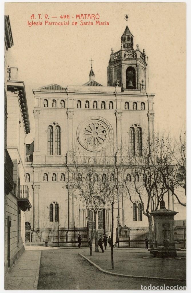 Cartoline: a05923 mataro iglesia parroquial de santa maria atv n&ordm;492 sc