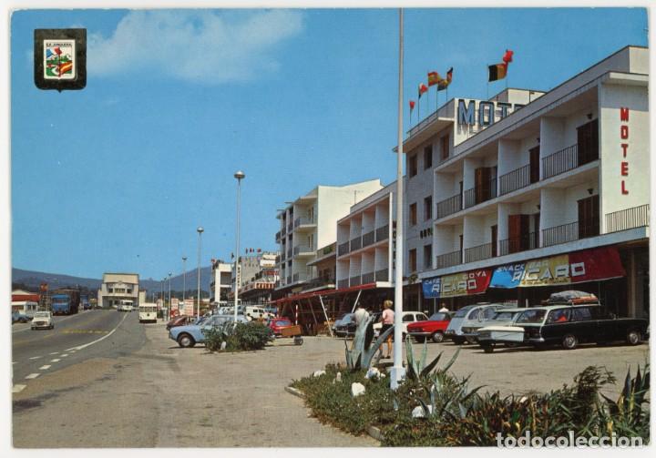 Postales: m00147 5240 la jonquera zona comercial 1970 escudo de oro n&ordm;5240 sc renault 4 2cv ricard junquera