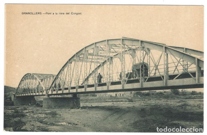 Cartes Postales: GRANOLLERS.- PONT A LA RIERA DEL CONGOST. hueco grabado Joaquin Mumbr&uacute;.