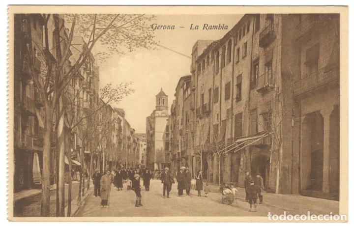 Postales: GERONA - LA RAMBLA. ed. d.c.p. sin circular. - Foto 1