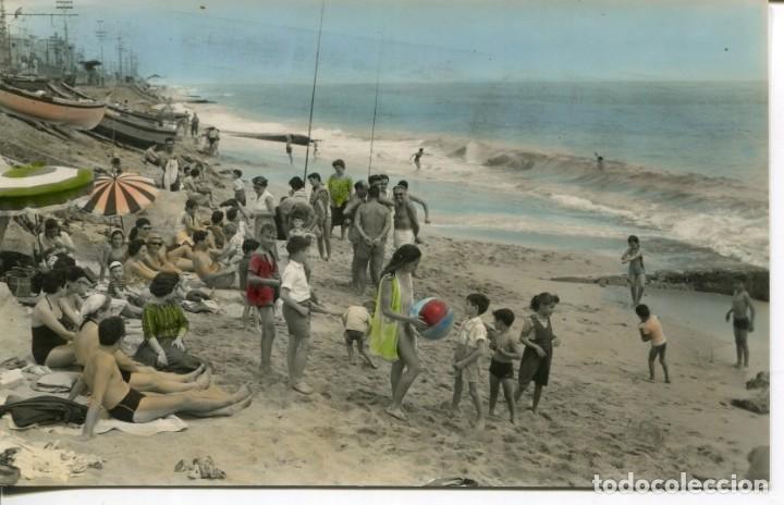 Postales: MASNOU-LA PLAYA-FOTOGR&Aacute;FICA-A&Ntilde;O 1959